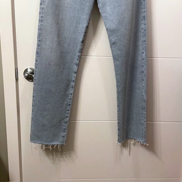 Agolde Light Blue Straight Leg Jeans - Picture 6 of 16